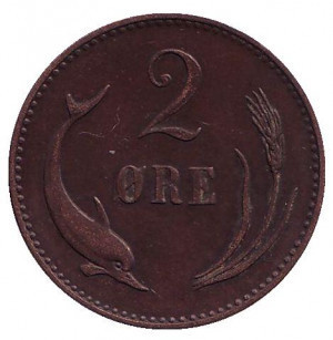 Монета 2 ері. 1874 рік, Данія. Полтава - фото 1