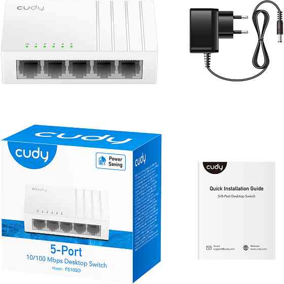 Комутатор Cudy FS105D, 5 портовий 10/100 Mbps Desktop Switch Вінниця