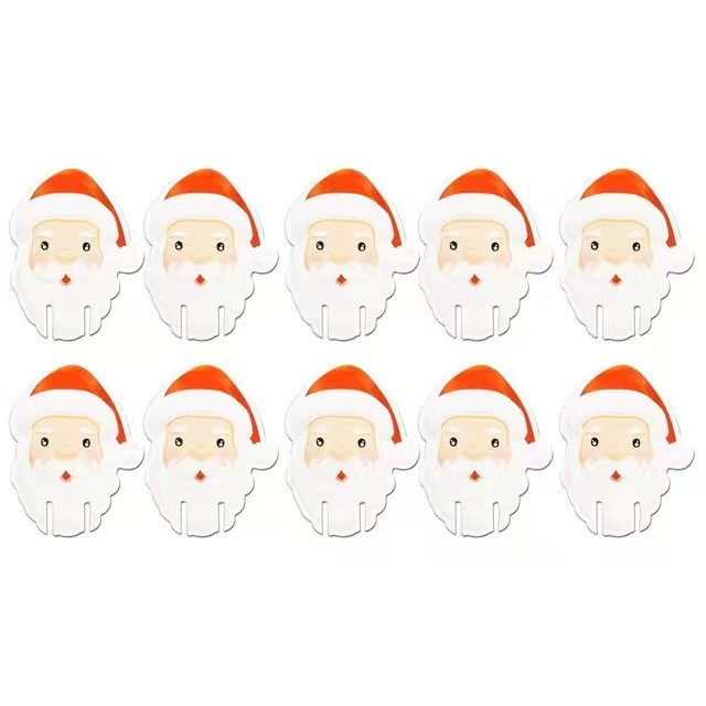 Рассадочные карточки на новый год Дед Мороз 10 штук 7 на 5 см красно-белый Киев - изображение 2