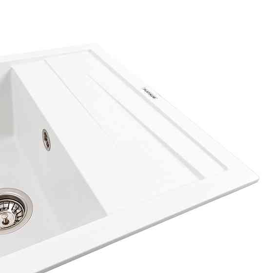 PLATINUM Кухонна мийка гранітна матова 7050 CASCADA Platinum білосніжний Київ