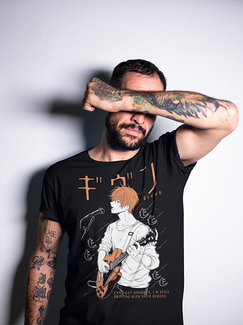 Футболка з аніме принтом Гівен Аніме Сато Мафуйу оверсайз (S/M/L) Чорний AnimeJ0215 Дніпро - фото 1