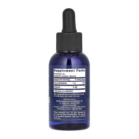 Мелатонін рідкий Life Extension Liquid Melatonin цитрусово-ванільний Київ