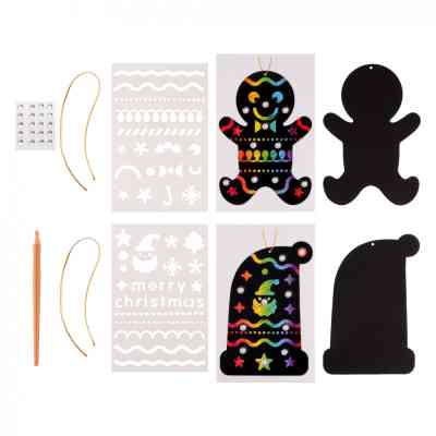 Набор для творчества 1 вересня Новогодние игрушки Радужный скретч-арт (954537) Винница