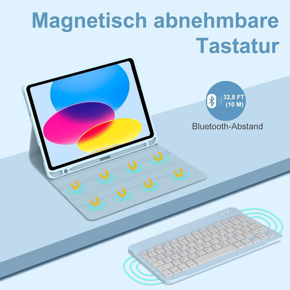 Чехол клавиатура для iPad A16 2025/iPad 10-го поколения (2022) A2696 / A2757 / A2777 Днепр - изображение 4