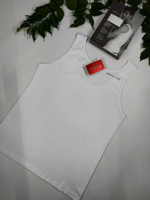 Чоловіча майка doreanse tanktop 2255 біла Славута - фото 15