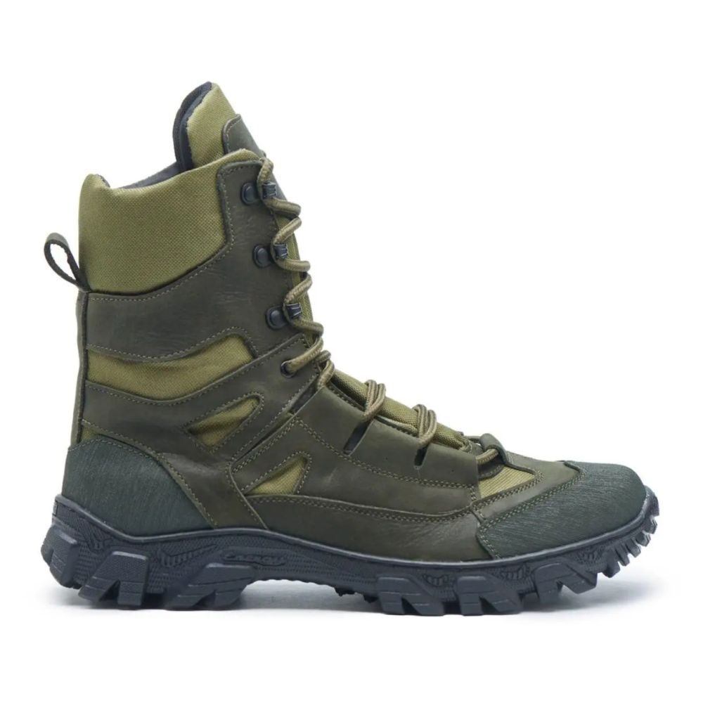 Военные мужские берцы демисезонные хаки, кожаные тактические высокие берцы прошить и проклеены Львов - изображение 4