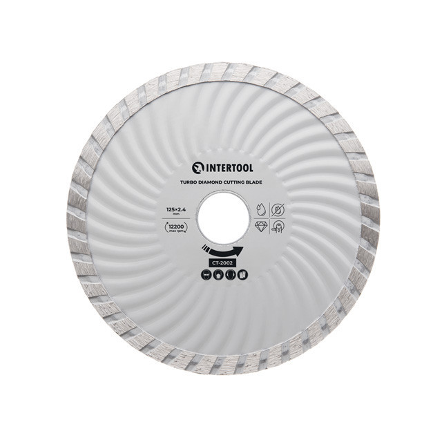 Диск відрізний алмазний Turbo, 125 мм, 16-18%, 12200 об/хв INTERTOOL CT-2002 Київ - фото 1