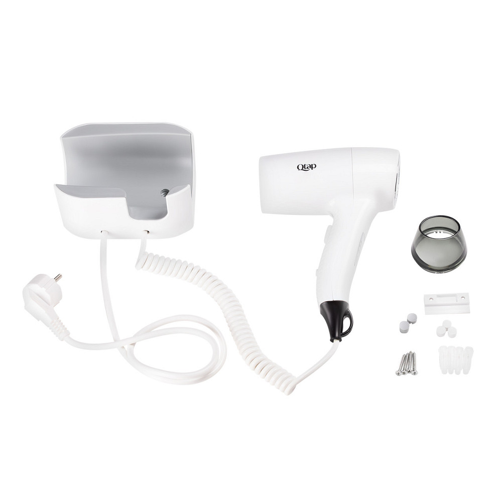 Фен з тримачем Qtap Pohodli 1200 Вт QTF1200ROP White (Pobut) Київ - фото 12