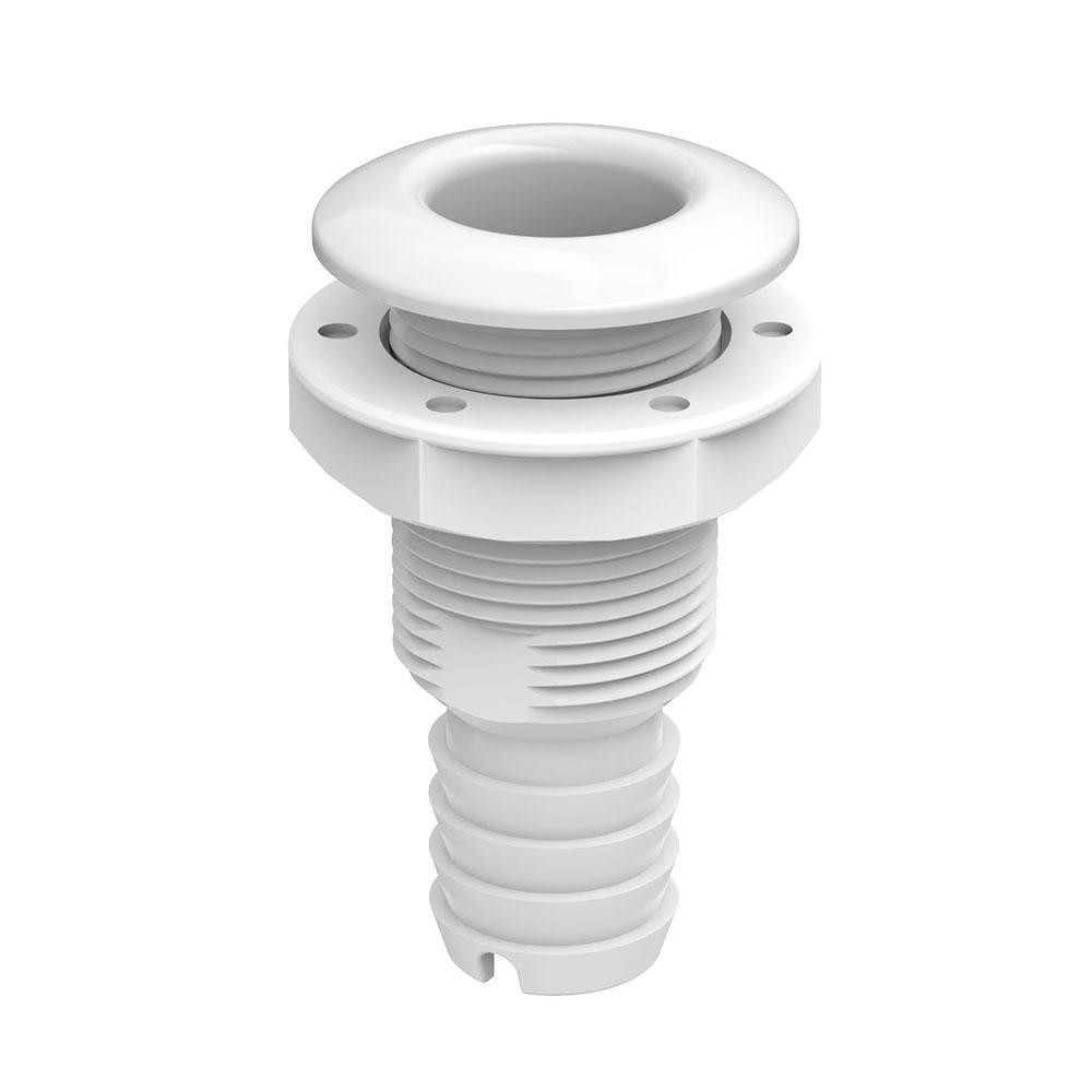 Зливний штуцер SEAFLO 5/8" (16 мм) крізь корпус — білий , Nylon+GF (SFTH2-0625-01) Київ - фото 1