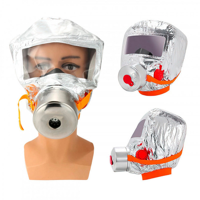 Маска протигаз, панорамний протигаз Fire mask AQ-27 Київ - фото 1