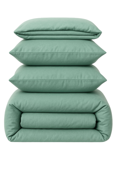 Ecotton Підковдра на блискавці Ecotton двоспальна 175х215 см фланель з бавовни Mint м'ятний Коломия - фото 2