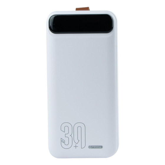 Універсальна мобільна батарея Remax Proda PD-P96 Leading 30000mAh (Білий) Вінниця