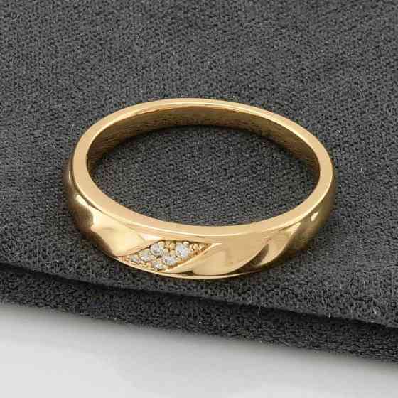 Кольцо 19 размер Xuping, (ширина 5мм, вес 2.2г), позолота 18К Киев