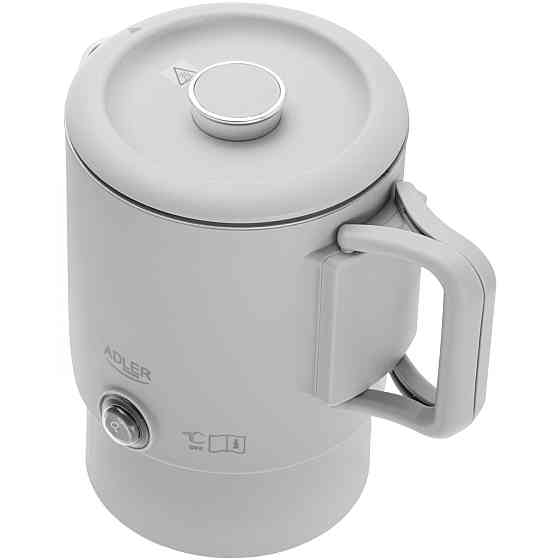 Електрочайник Adler AD 1388g дорожній 650Вт/ 0.8л/ подвійні стінки/ автовимкнення/сірий Вінниця