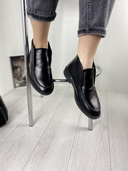 Daragani Черевики жіночі Daragani L24 чорні (весна-осінь, шкіра натуральна) (3156) 36-40 39 Коломыя - изображение 1