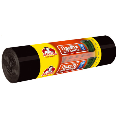 Пакеты для мусора Помічниця 240 л 10 шт. (4820012340224) Винница - изображение 1