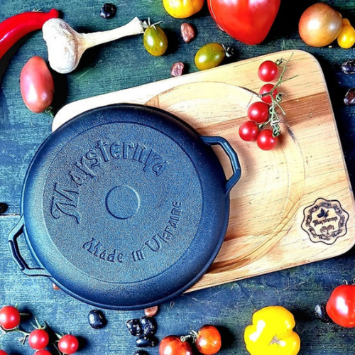 Жаровня d20*4см з підставкою чавунна лита Т1011-01Ук HoReCa Майстерня Житомир