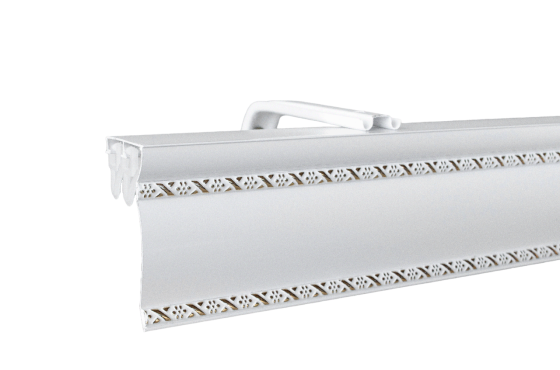 Алюминиевый стеновой карниз БР-24 белый 1.75 Бровары