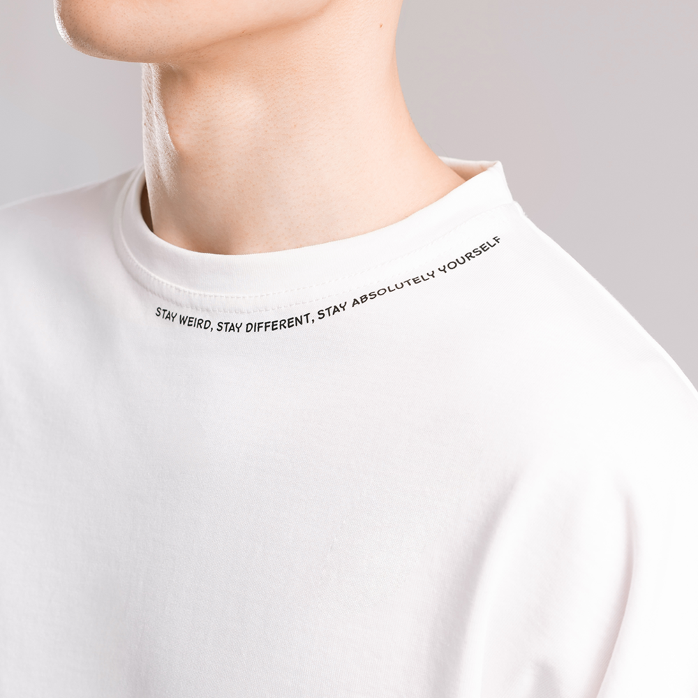 Молочна футболка. Футболка оверсайз чоловіча. Базова футболка Pobedov Onyx Київ - фото 3