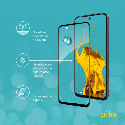 Скло захисне Piko Full Glue Tecno Spark Go 1 Black (1283126607769) Вінниця - фото 4