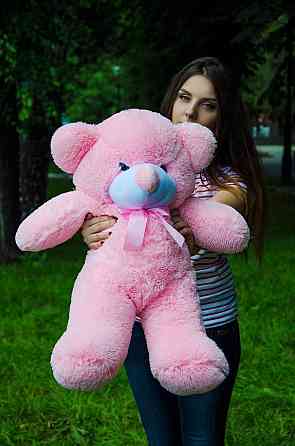 Плюшевий ведмедик М'яка іграшка Рафаель 80 см Рожевий Тернопіль