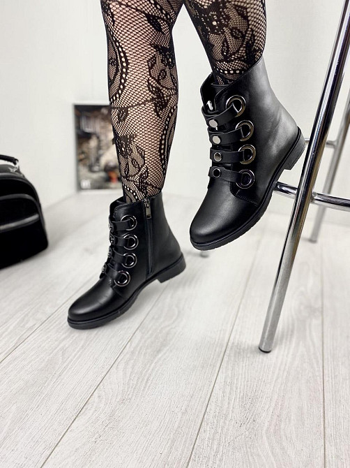 Mioli Черевики жіночі MIOLI чорні натуральна шкіра висота 14см розмір 36р.37р.38р.39р. (3098) Коломыя - изображение 1