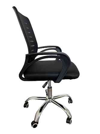 Офісне крісло керівника Tehforward Barsa хром Tilt Чорний Дніпро