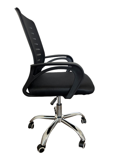 Офісне крісло керівника Tehforward Barsa хром Tilt Чорний Дніпро - фото 3