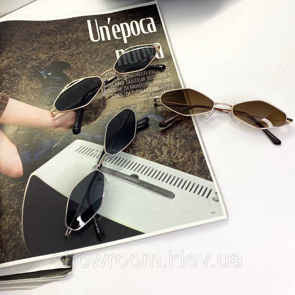 Жіночі модні сонцезахисні окуляри Elegance (002) brown Київ - фото 3