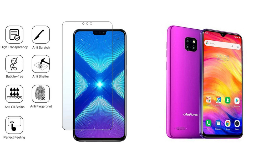Защитное стекло NeoGlass для Ulefone Note 7, Note 7P – ультрапрозрачное и устойчивое Киев - изображение 4