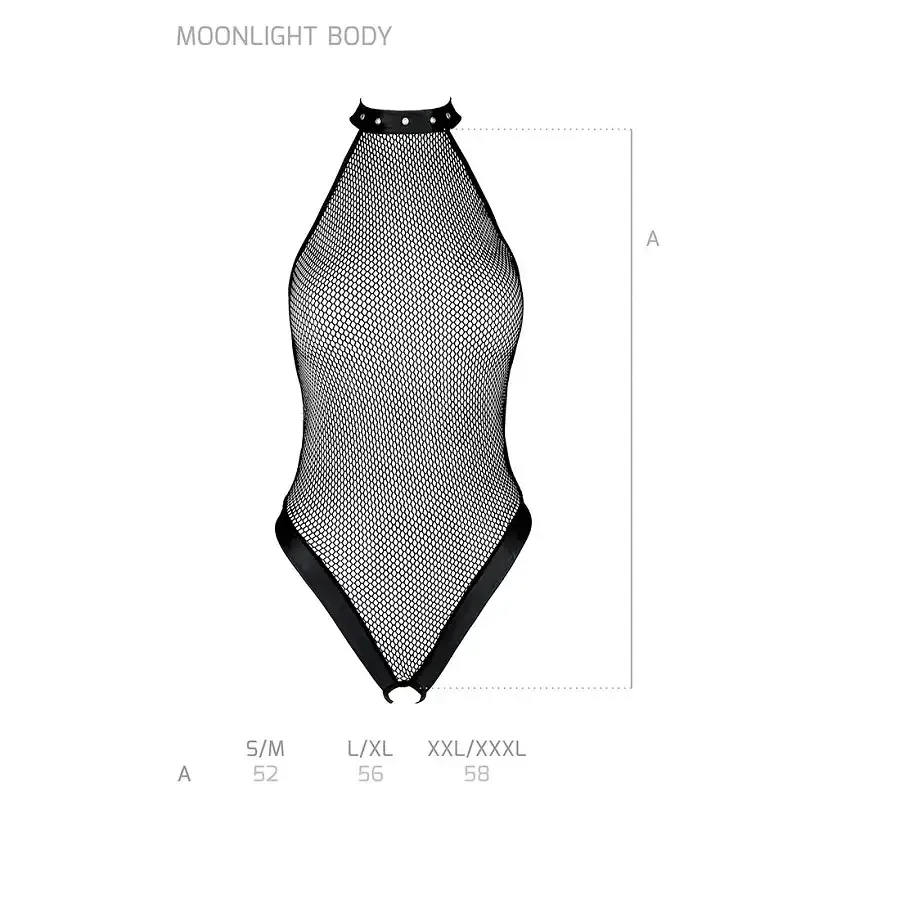 Боді-халтер з відкритим доступом Passion MOONLIGHT BODY XXL/XXXL black Львов - изображение 5