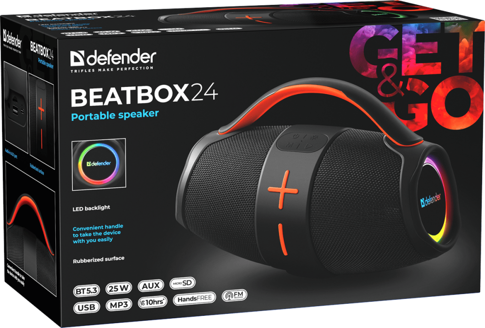 Портативна акустика Defender Beatbox 24 25Вт Black (65324) (7151829) Київ - фото 10