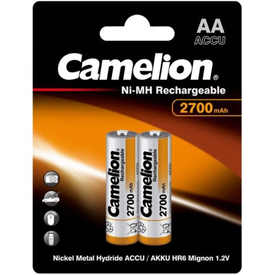 Аккумулятор Camelion AA 2700 mAh Ni-MH * 2 HR6 BP2 (NH-AA2700BC2) Винница - изображение 1
