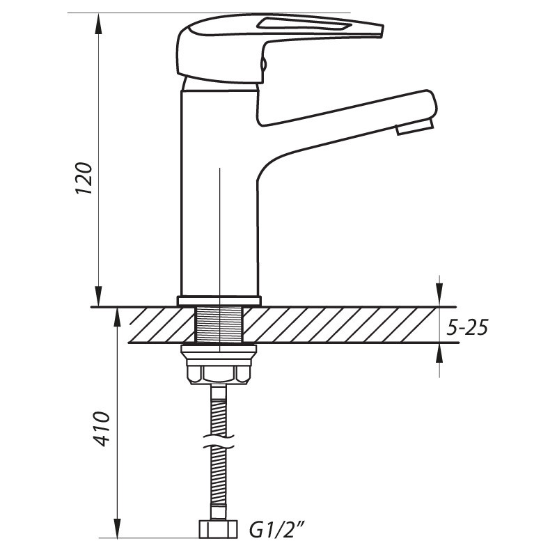 Змішувач для умивальника Zerix UNO A446 Харків - фото 2