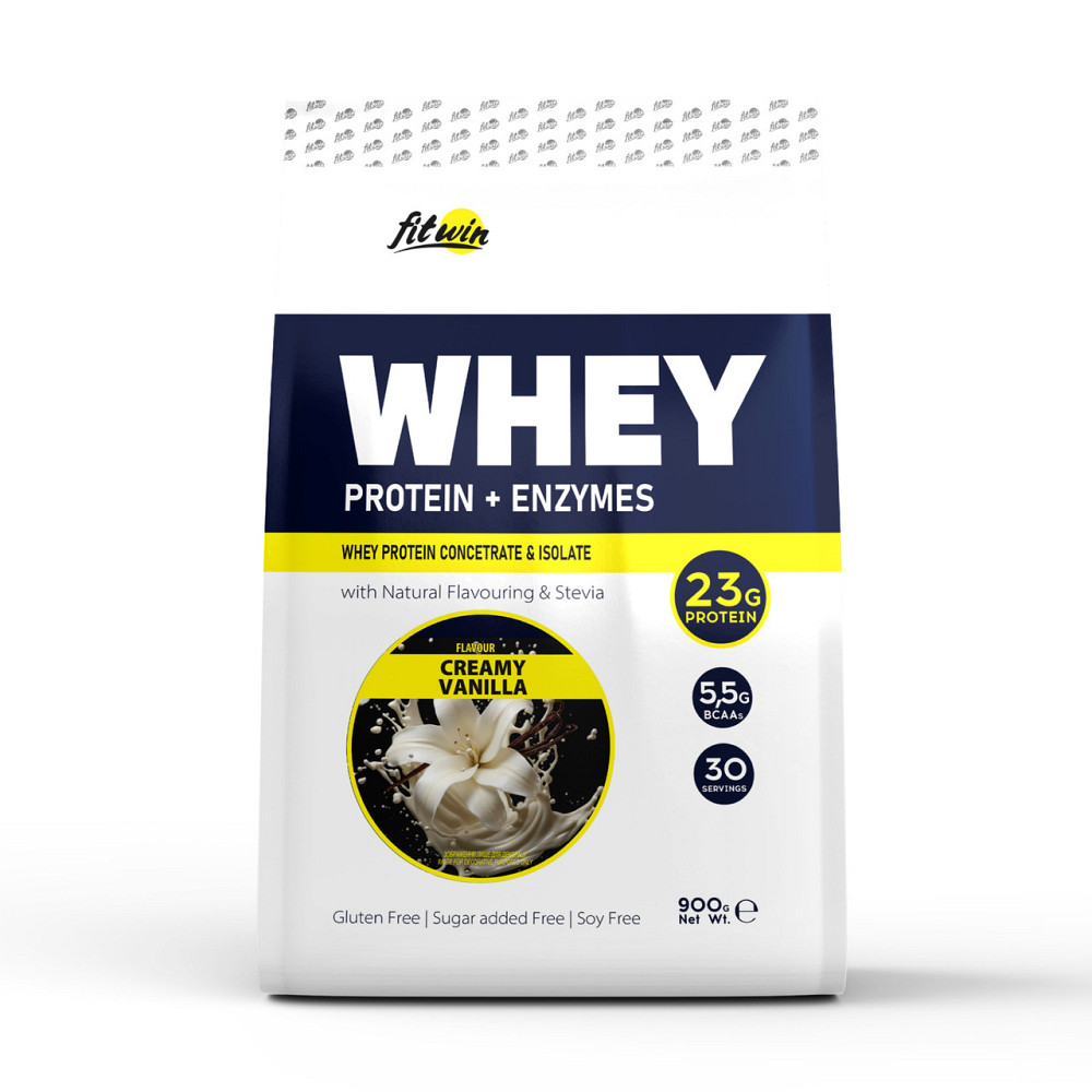 Сывороточный протеин FitWin Whey Protein + Enzymes 900 гр  ваниль Киев - изображение 3