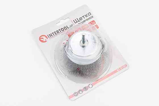 Щітка торцева зі стрижнем 1/4" D-100мм з рифленого дроту BT-9100 Київ