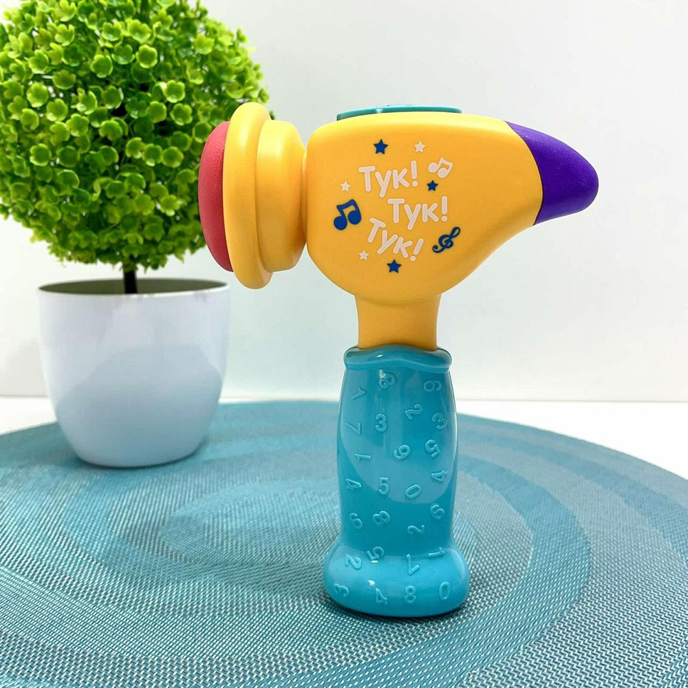 Молоточок розвиваючий Limo Toy музичний українське озвучення Жовтий (FT 0031) Чернігів - фото 2