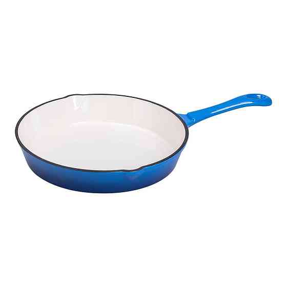 Набір чавунного посуду для приготування 3 каструлі та сковорода з емальованим покриттям Синій HP-1-8 Київ