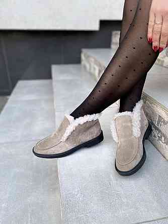 Daragani Черевики жіночі Daragani капучино натуральна замша зима висота 9 см (4246) Коломыя