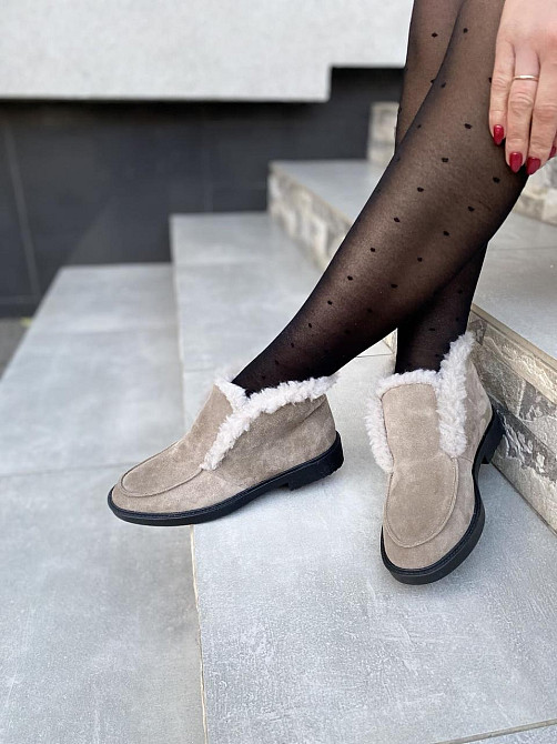 Daragani Черевики жіночі Daragani капучино натуральна замша зима висота 9 см (4246) Коломия - фото 2