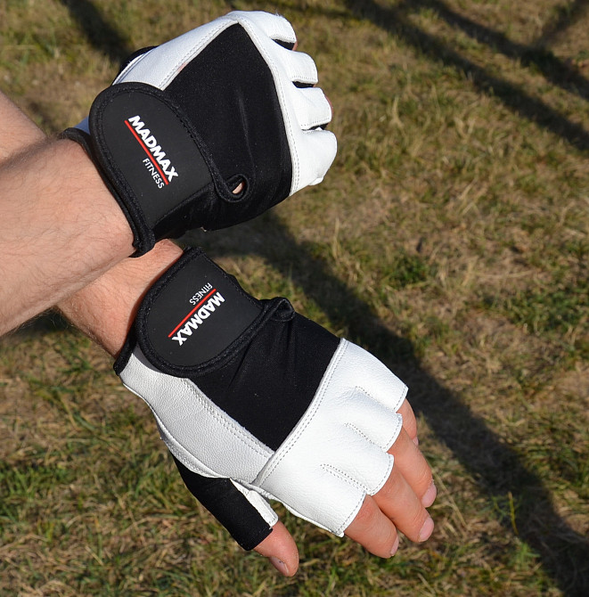 Рукавички для фітнесу MadMax MFG-444 Fitness White S Кам'янське - фото 6