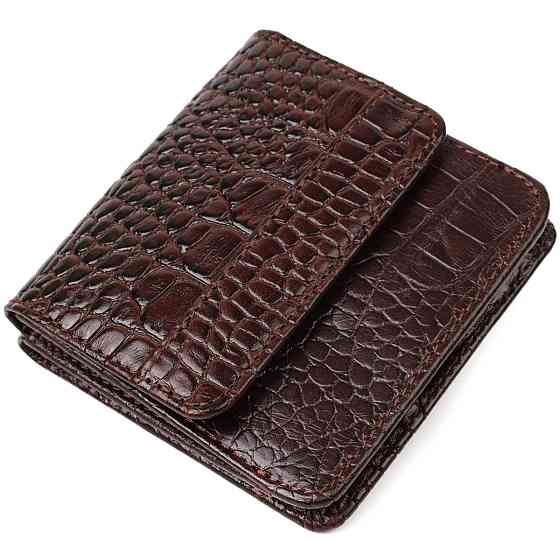 Портмоне из натуральной кожи с тиснением под крокодила Tony Bellucci 22022 Коричневый Киев