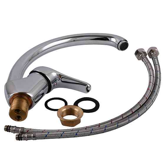 Змішувач для кухні Globus Lux Solly GLSO-0203S боковий латунь на гайці Луцк