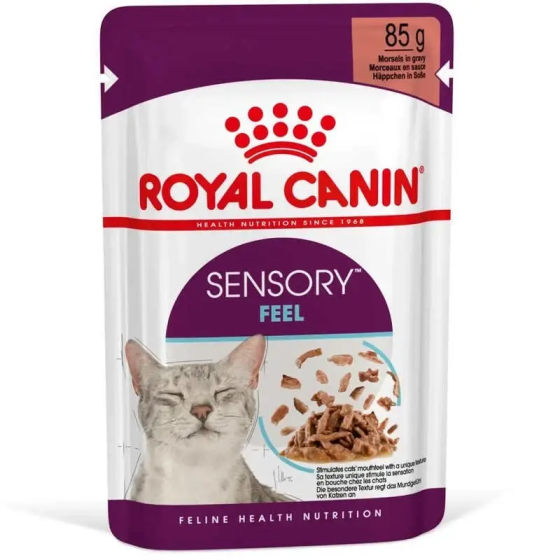Royal Canin Sensory Feel Gravy (Роял Канін Сенсорі шматочки) вологий корм для перебираних кішок 85 г х 12 шт. Запоріжжя
