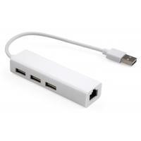 Концентратор Vinga 3xUSB2.0 + RJ45 100Mbps (VCP2H3USB2LANWH) Київ - фото 1