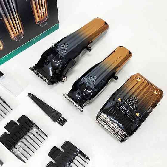 Комплект VGR 3 в 1 V-644 акумуляторна машинка для стрижки, триммер та MW-369 електробритва шейвер Київ