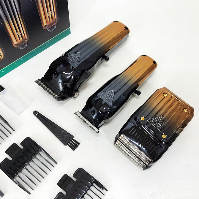 Комплект VGR 3 в 1 V-644 акумуляторна машинка для стрижки, триммер та MW-369 електробритва шейвер Київ - фото 2