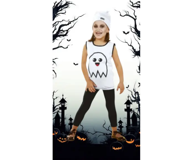Костюм для Хелловін для дівчинки Привид 2-4 роки чорно-білий Київ - фото 2
