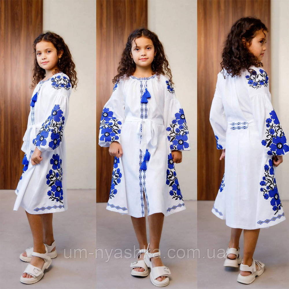 Детское вышитое платье натуральное полотно 