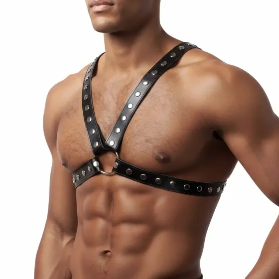 Чоловіча портупея Art of Sex - Spartacus, екошкіра, колір чорний, розмір L-2XL Львів